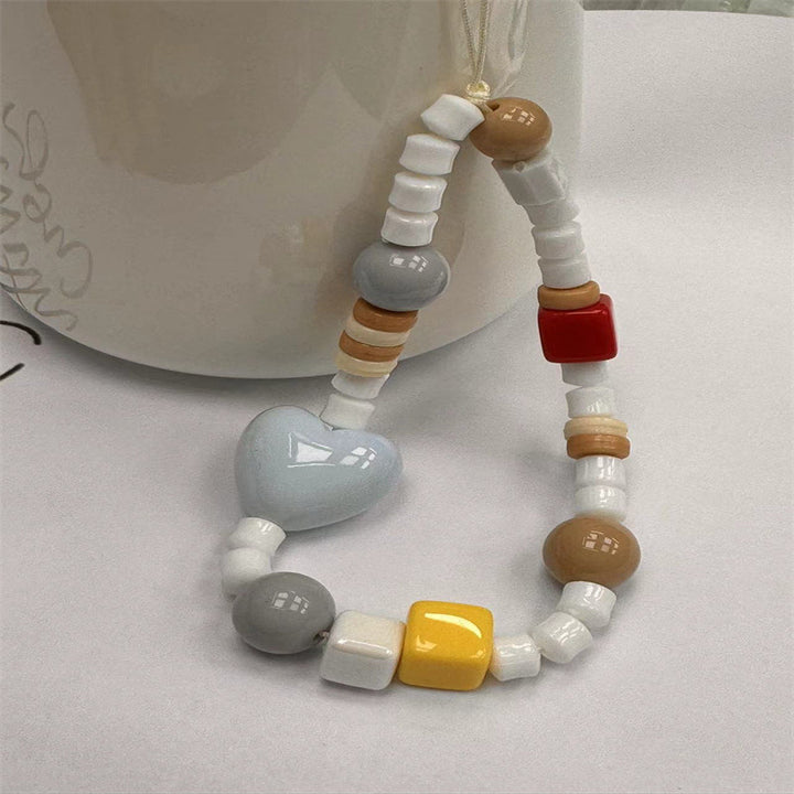 Colorful Beaded Charm Pendant Necklace Kalsten