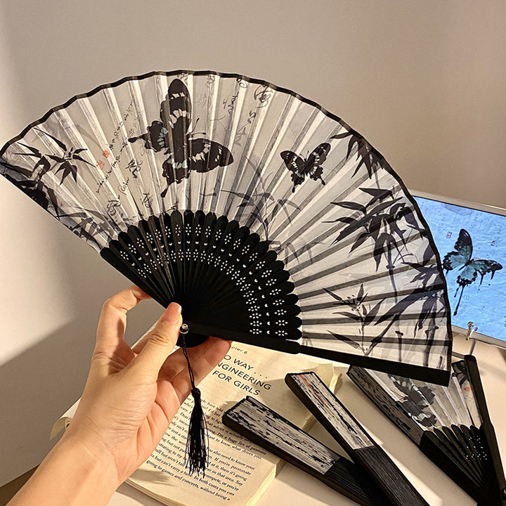 Handmade Fan with Elegant Butterfly Design Kalsten
