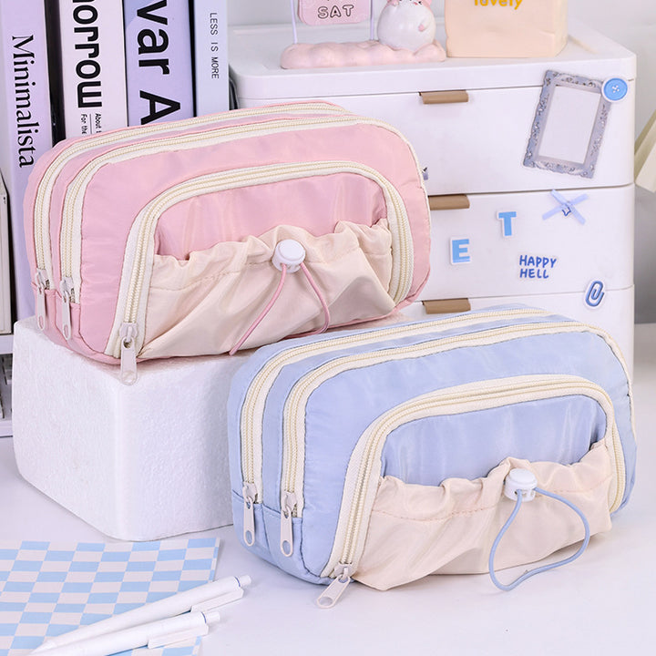 Multifunctional Cosmetic Pouch With Multiple Compartments And Practical Zipper Kalsten