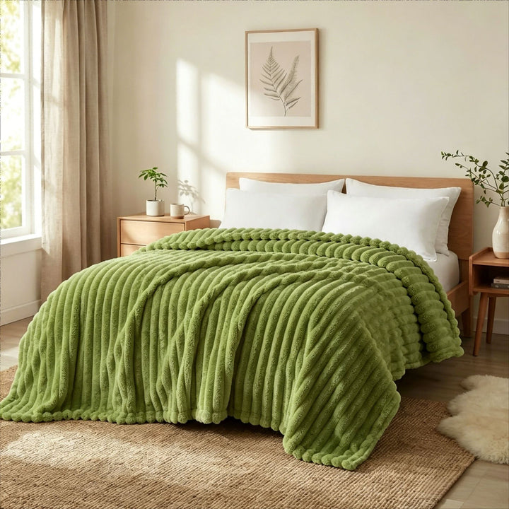 Plush Textured Throw Blanket