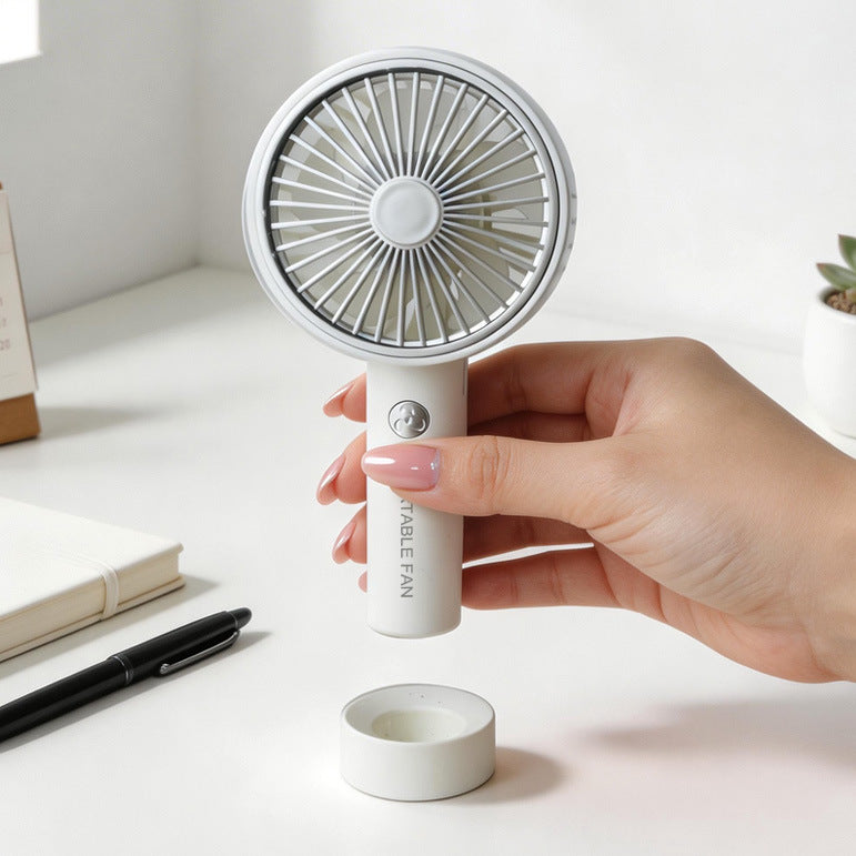 Unisex nan compact rechargeable handheld fan with USB charging function and removable stand Kalsten
