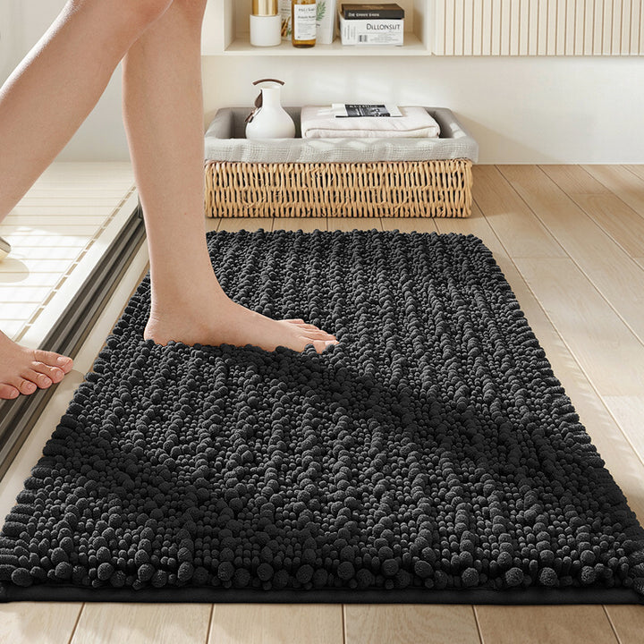 Plush Textured Bath Mat Kalsten