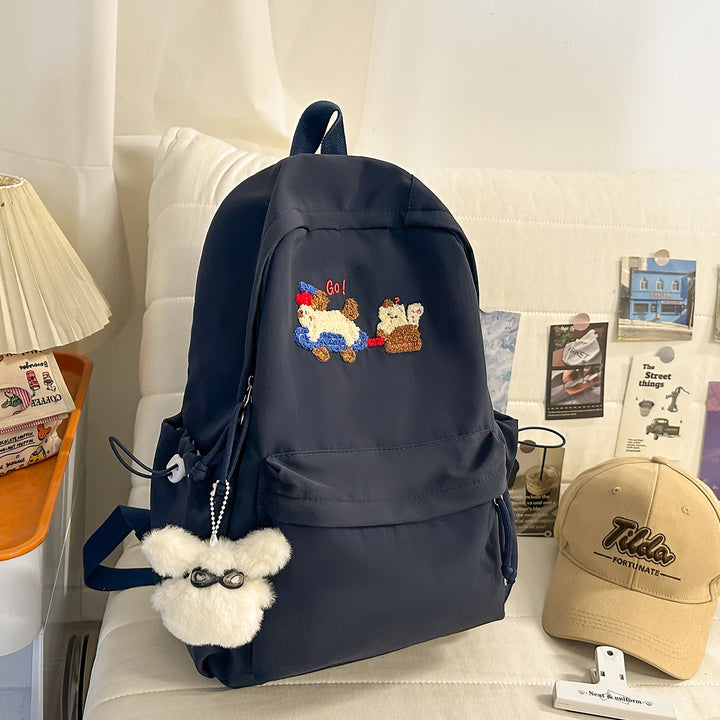 Cute Embroidered Animal-Themed Backpack Kalsten