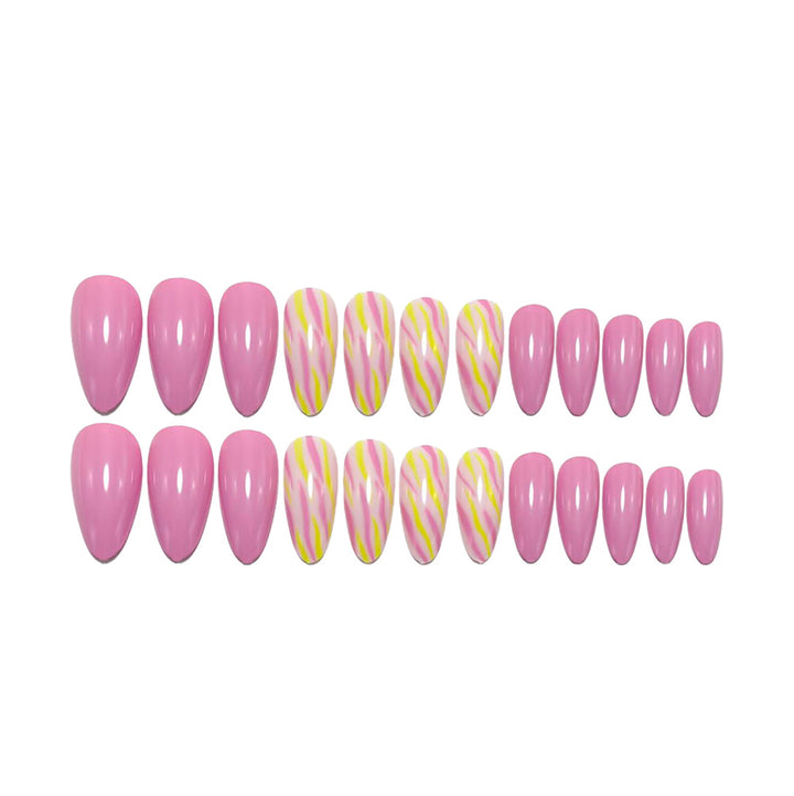 Acrylic nails with Creative Colorful Patterns Kalsten