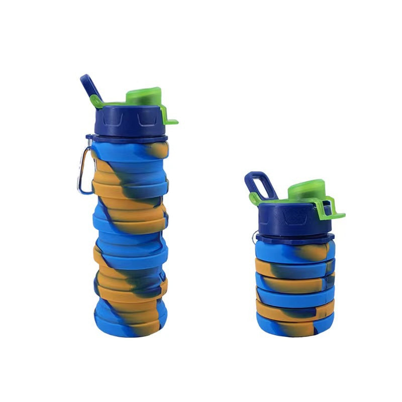 Unisex Collapsible Sports Water Bottle with Carabiner Kalsten