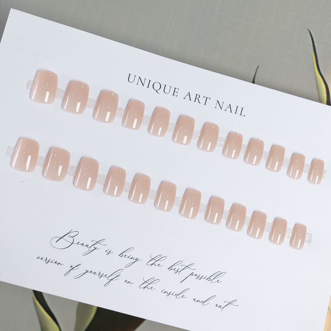 Elegant Natural Finish Press-On Nails