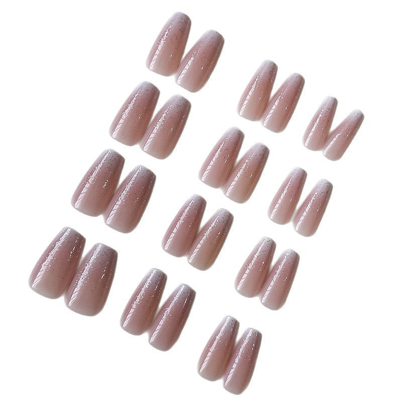 Glossy Ombre Square Press-On Nails