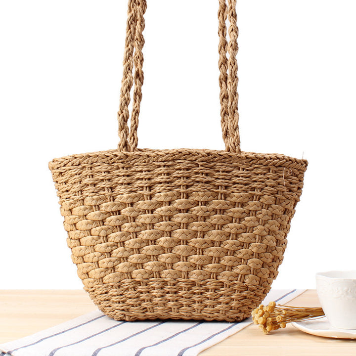 Handcrafted straw tote bag Kalsten