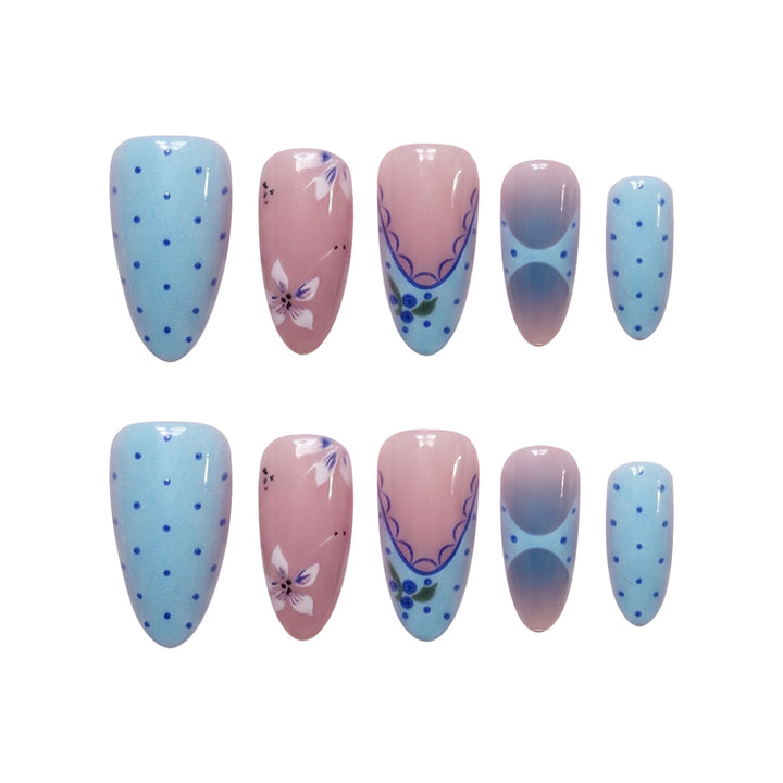 Artistic Press-On Nail Design