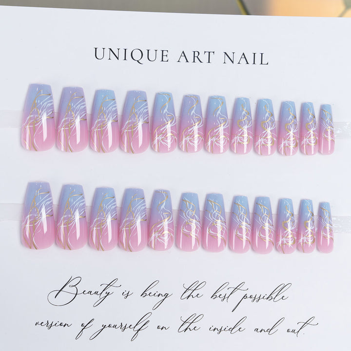 Elegant Marble Design Nail Art