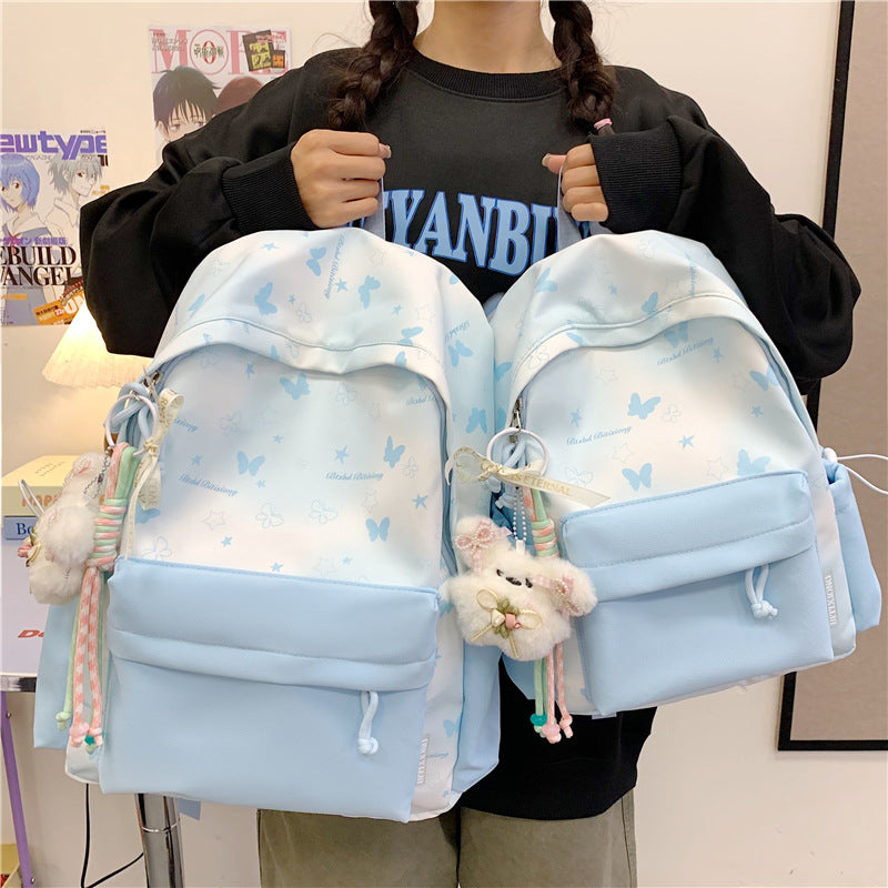 Leisure Backpack with Floral Appliqués Kalsten