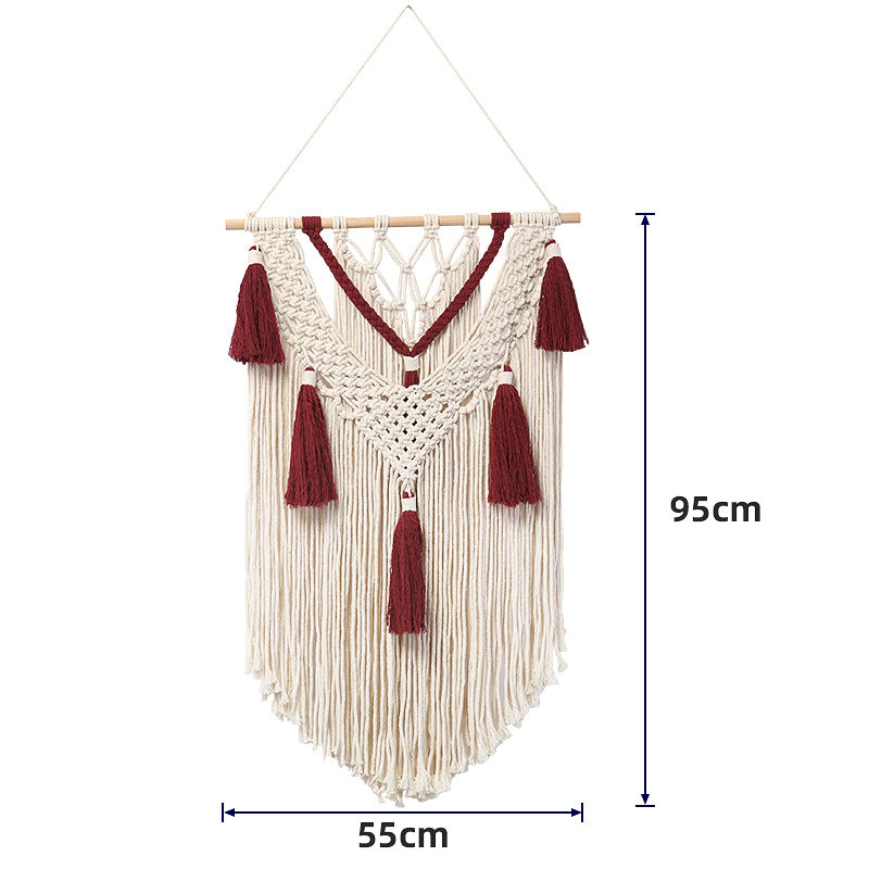 Macramé wall hanging with fringes and tassels Kalsten