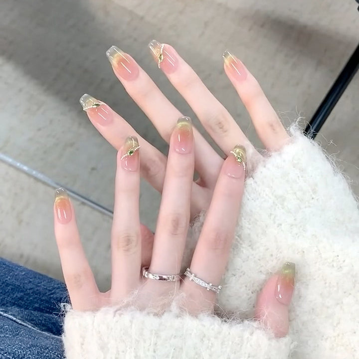 Ombre Press-On Nails with Glossy Finish Kalsten