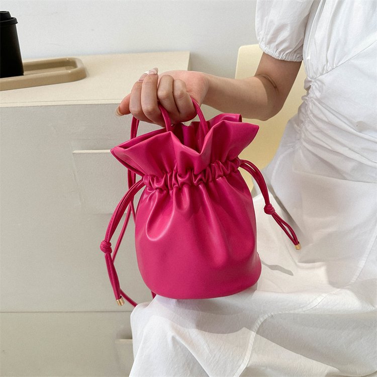 Fashionable Drawstring Bucket Bag