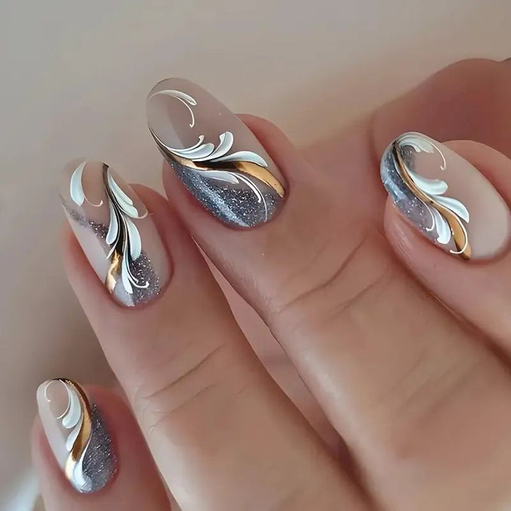 Glamorous Glitter Ombre Nail Enhancements Kalsten