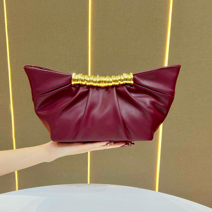 Stylish Pleated Handheld Handbag