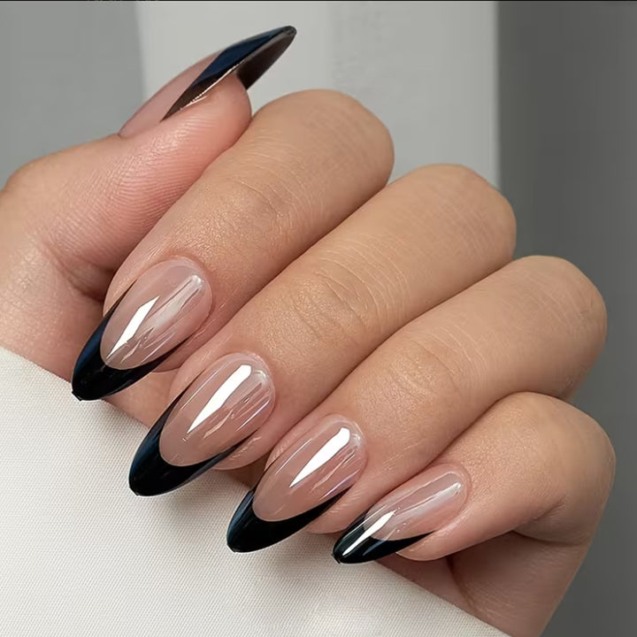 Elegant French Tip Acrylic Nail Extensions Kalsten