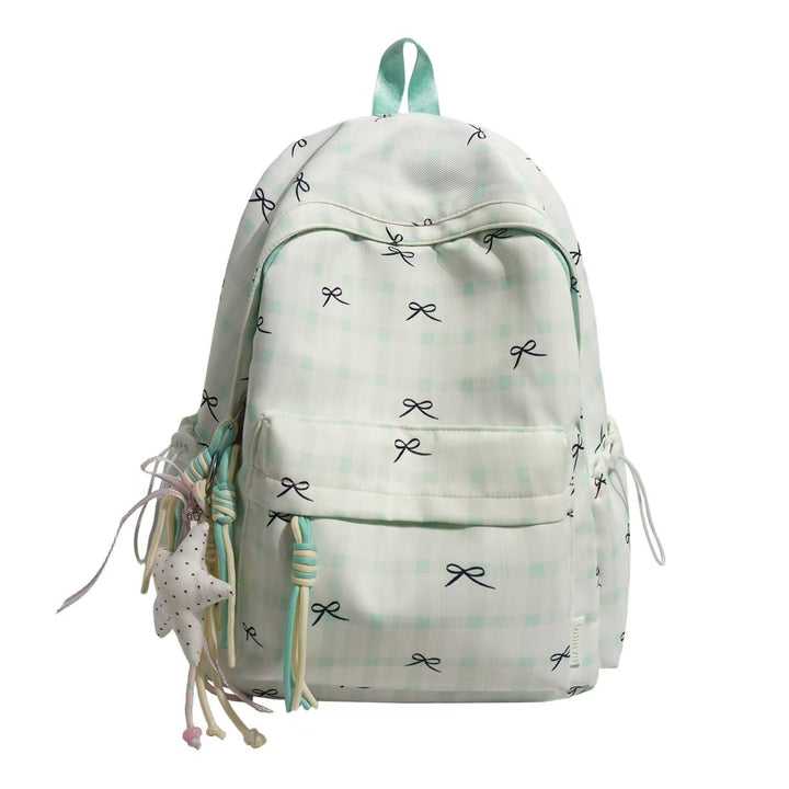 Backpack with Playful Checkered Pattern and Practical Compartments Kalsten
