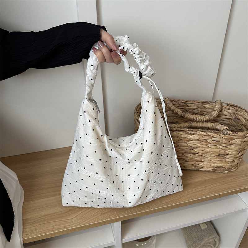 Textured Fabric Shoulder Bag