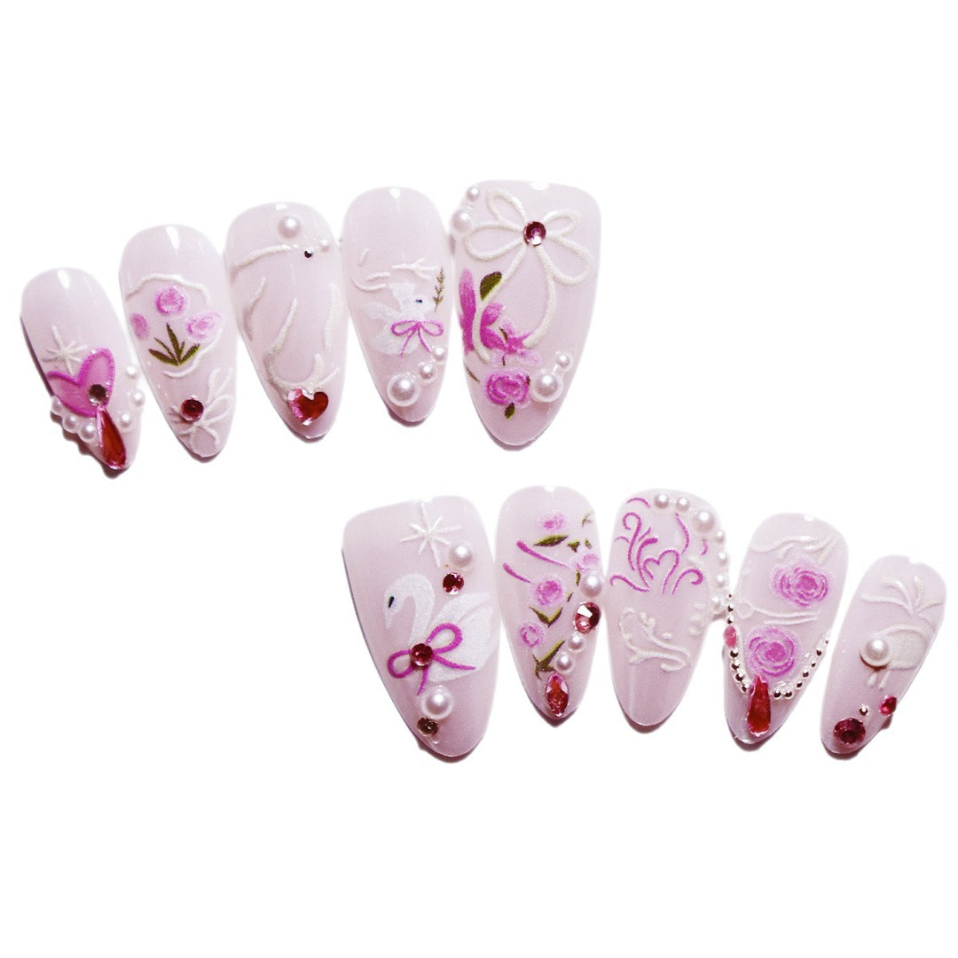 Floral Art Press-On Nail Set Kalsten
