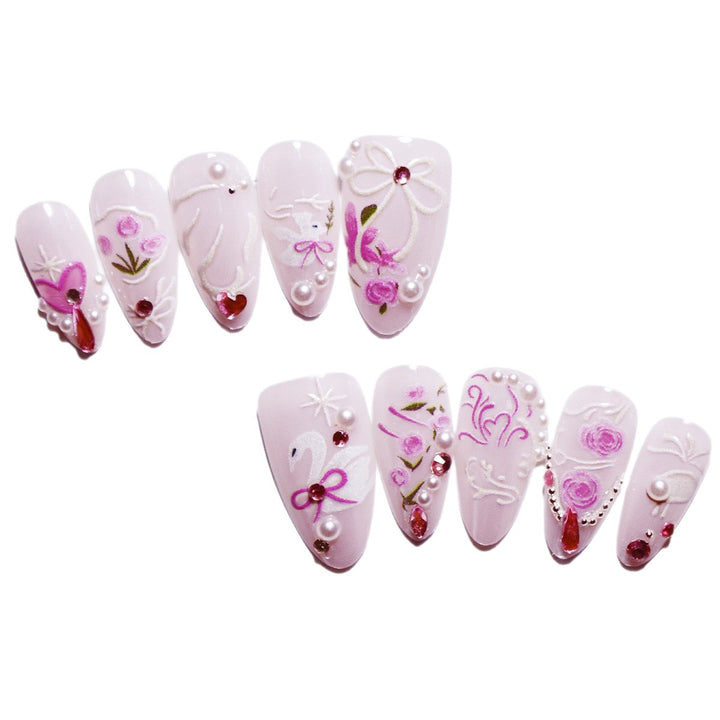 Floral Art Press-On Nail Set Kalsten