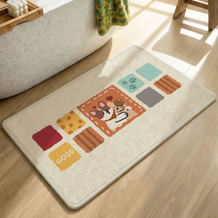 Playful Pet-Themed Bath Mat