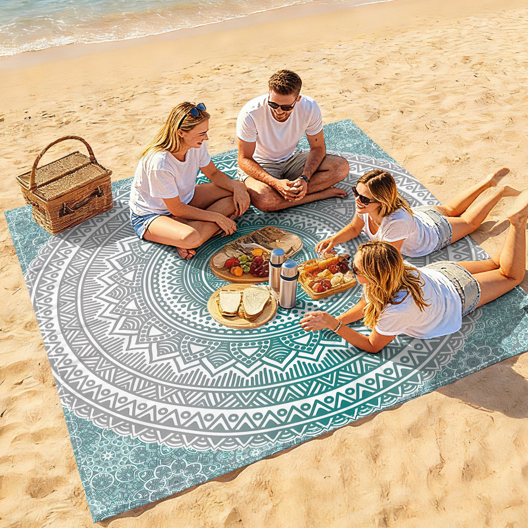 Mandala Design Beach Mat Kalsten