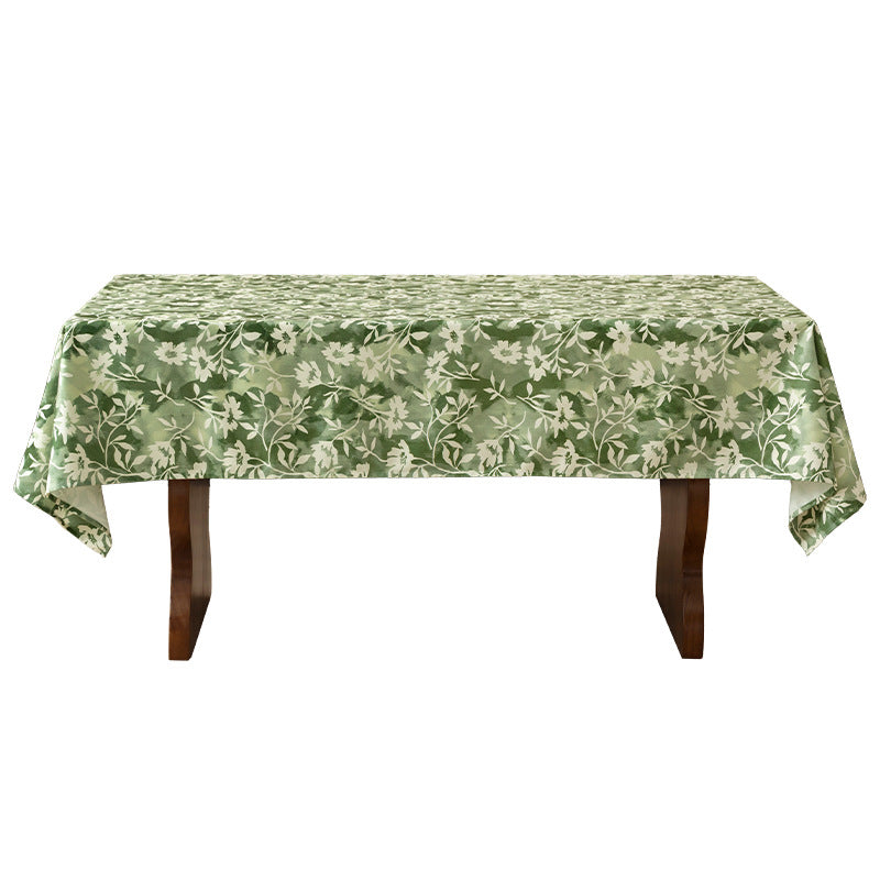 Rectangular tablecloth in watercolor flower print made of cotton-linen with stain protection and heavy weaving quality