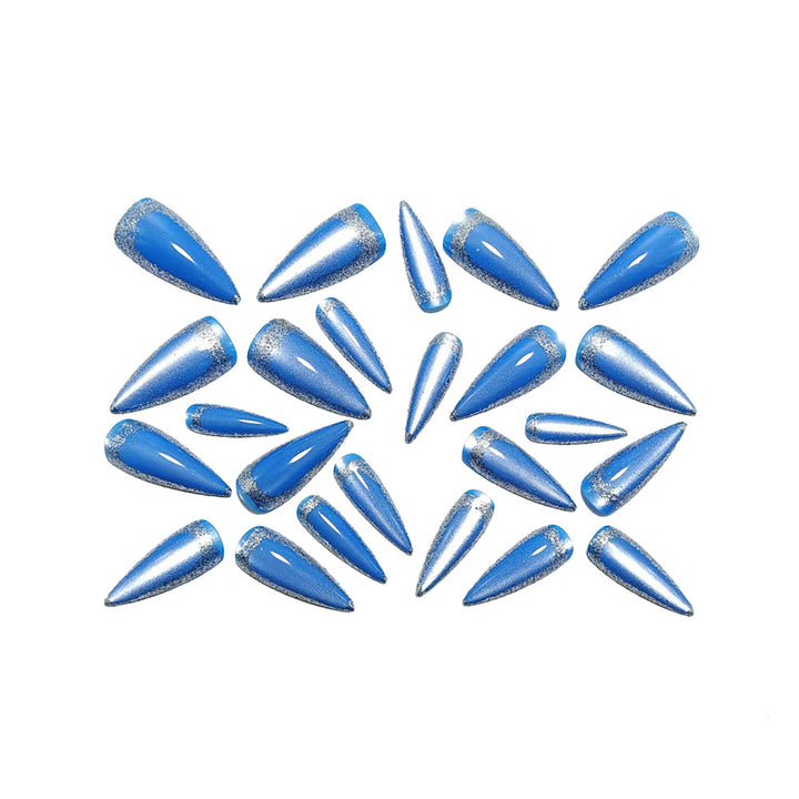 Glamorous artificial nails in elegant stiletto design with sparkling accents Kalsten