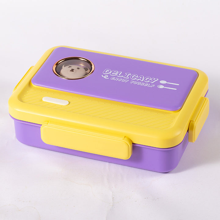 Multi-Compartment Bento Lunch Box with Cute Animal Design