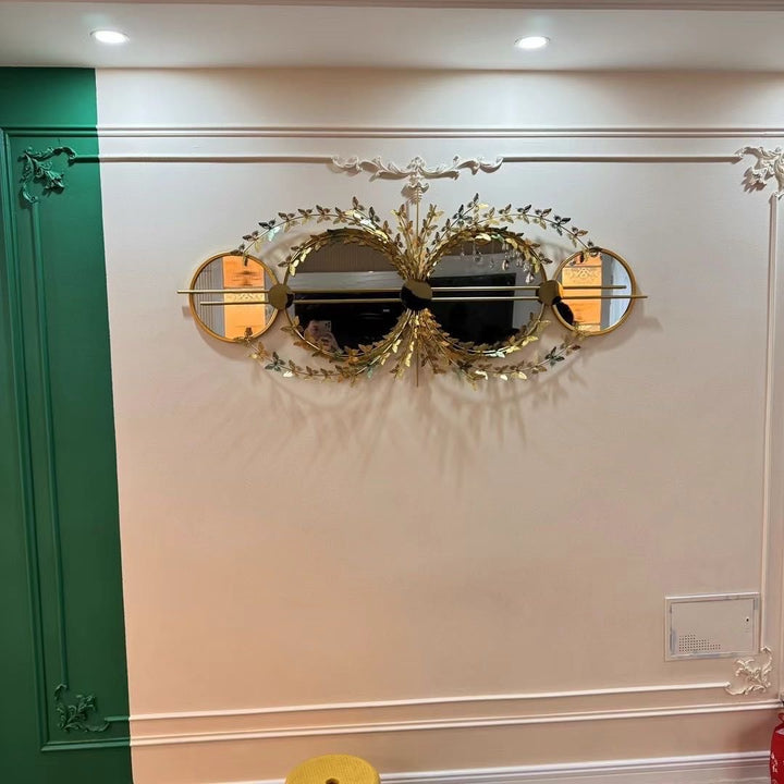 Elegant Botanical Wall Mirror with Decorative Floral Accents Kalsten