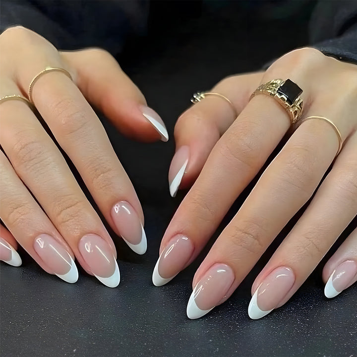 Press-On Nail Set with French Tip Design Kalsten