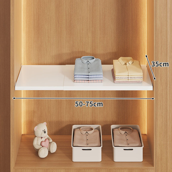 Expandable Hinged Closet Shelf Board