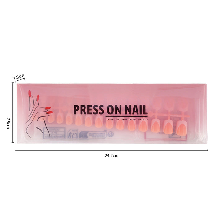 Acrylic nail set with elegant French tips and minimalist designs Kalsten