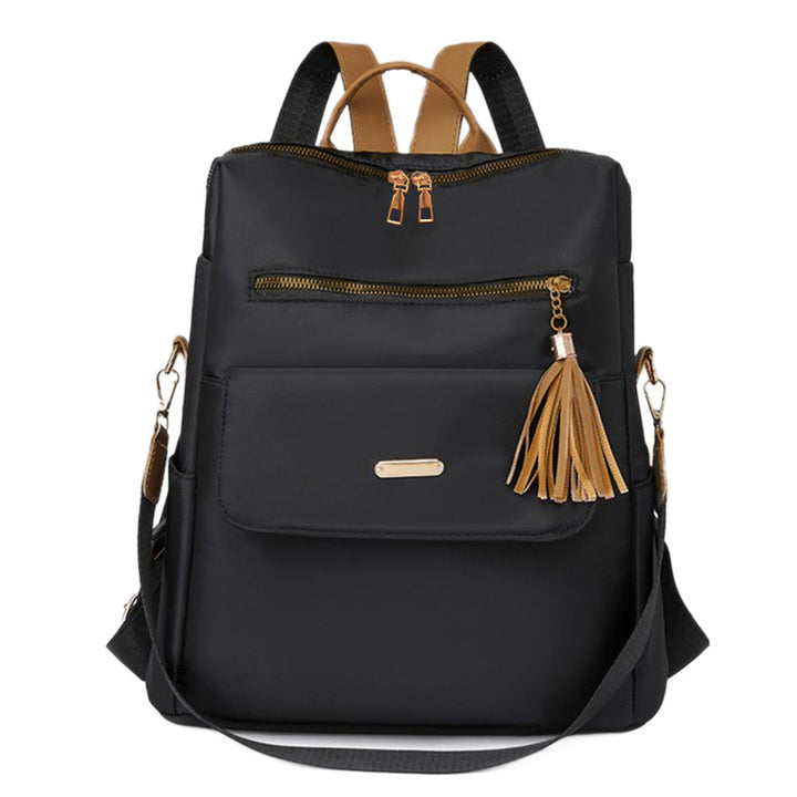 Multi-Functional Backpack with Decorative Tassel Kalsten