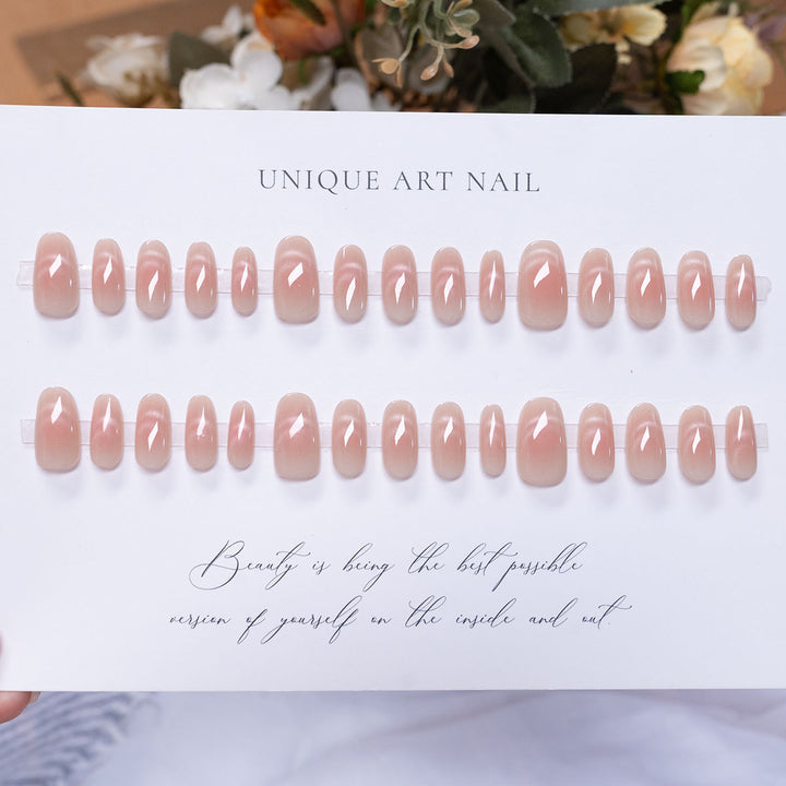 Natural Glossy Press-On Nails