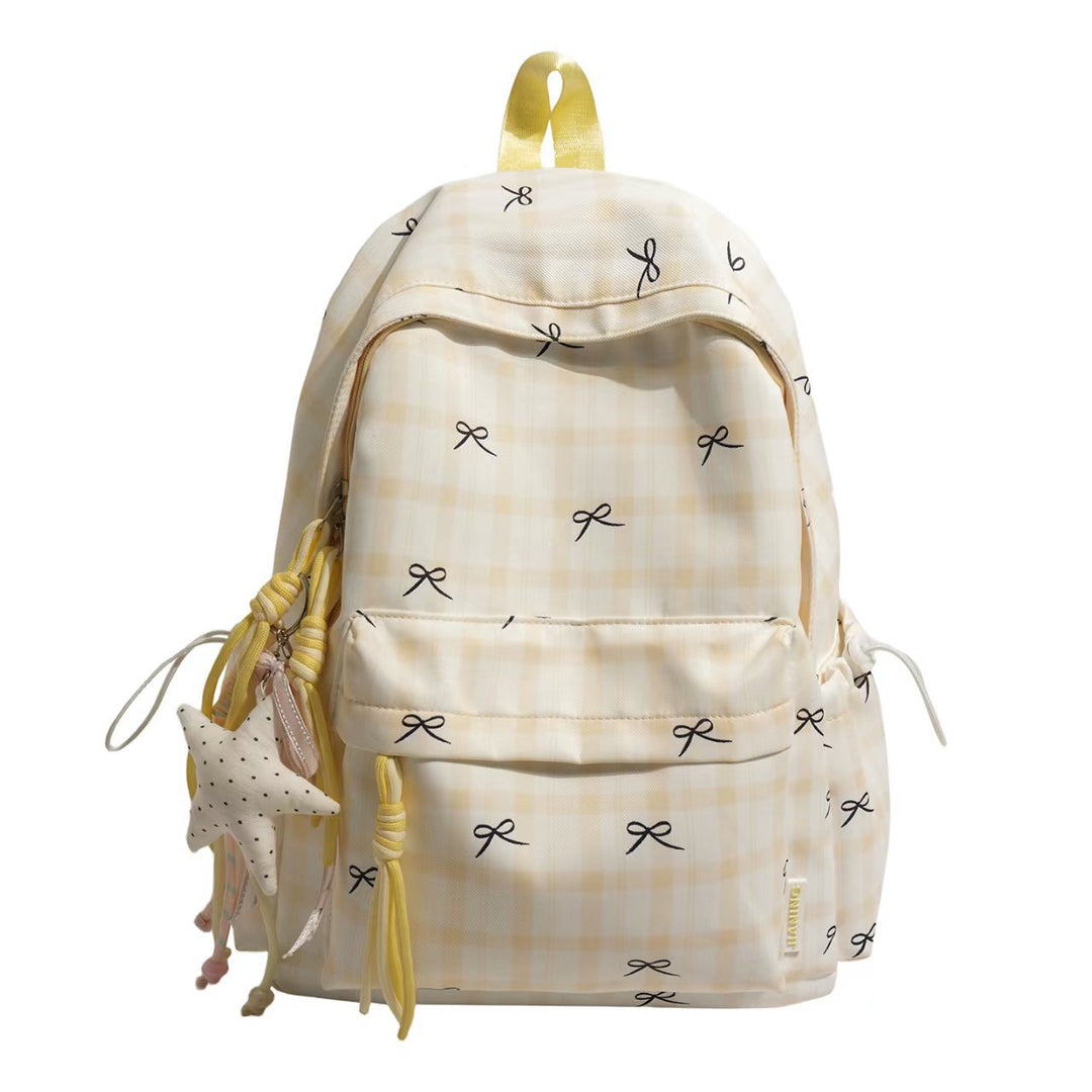 Stylish Plaid Pattern Backpack Kalsten