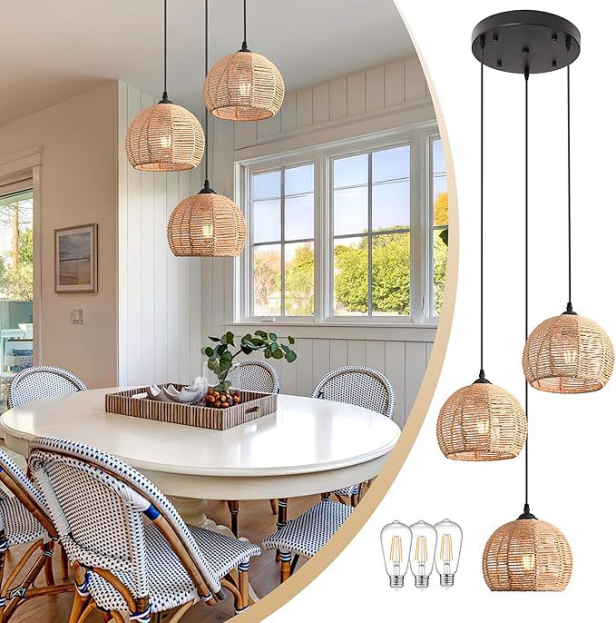 Boho-Chic Woven Pendant Light