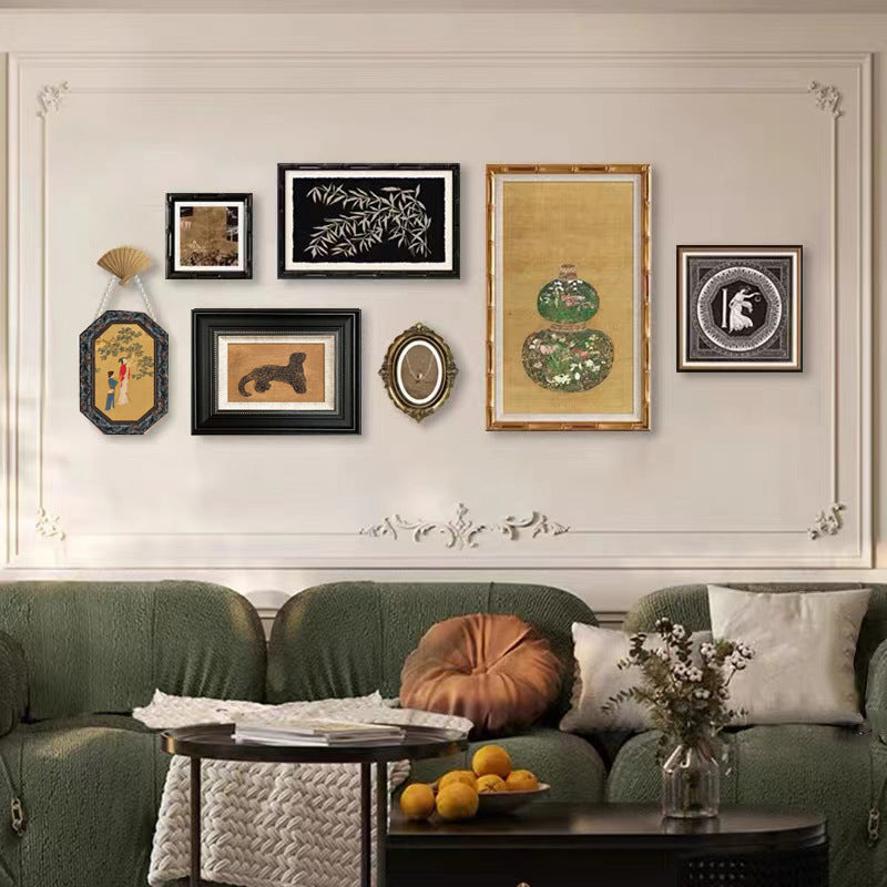 Bamboo-inspired framed wall art