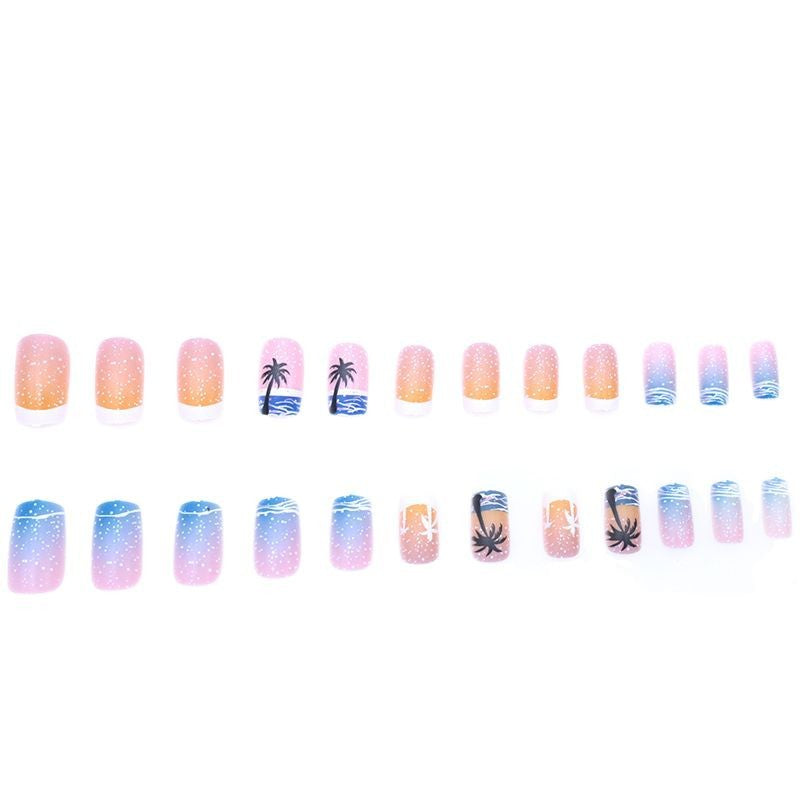 Artistic Summer-Themed Acrylic Nail Design Kalsten