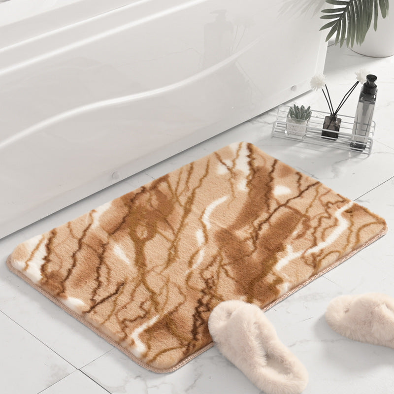 Plush Marble Design Bath Mat Kalsten