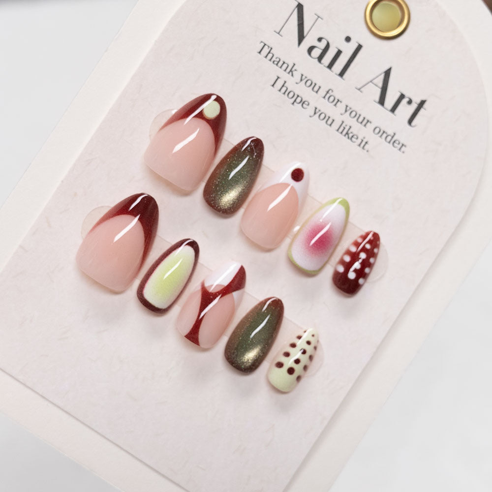 Artistic Abstract Press-On Nail Set