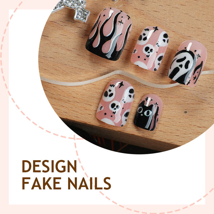 Nail art set with creative Halloween design Kalsten