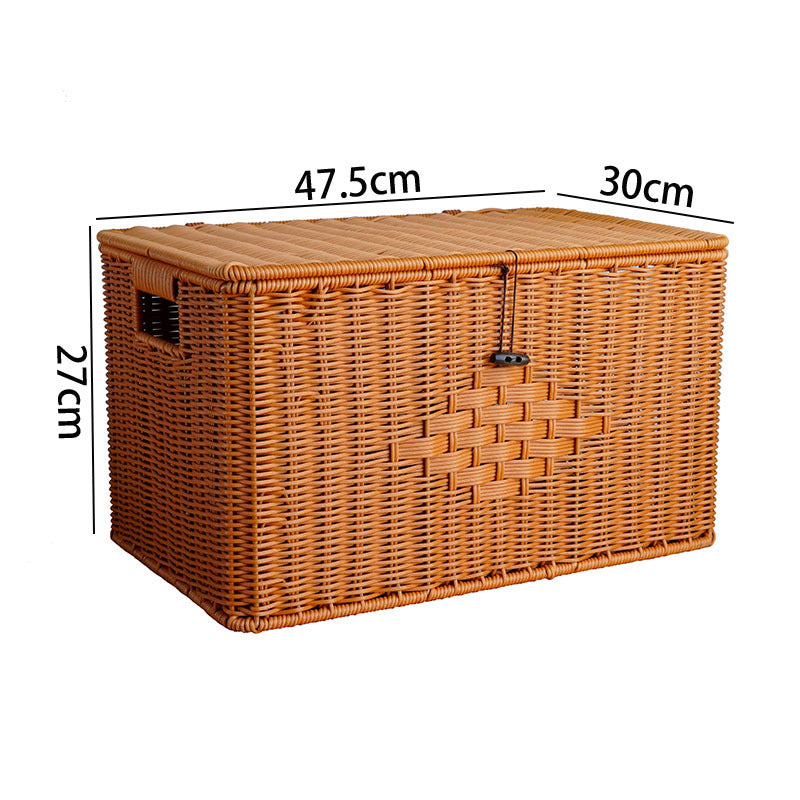Woven Storage Chest with Lid Kalsten