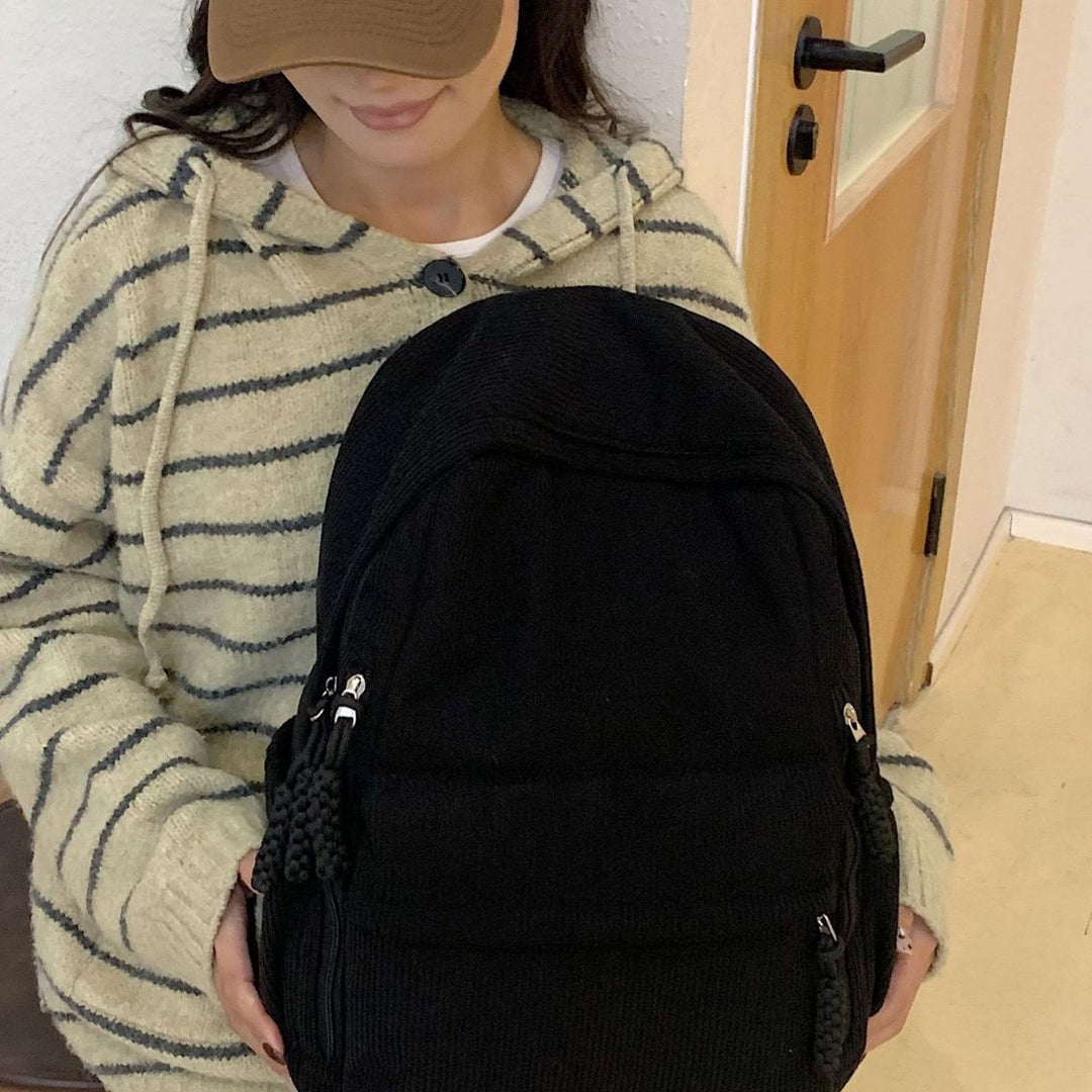 Backpack Made of Durable Ribbed Material Kalsten