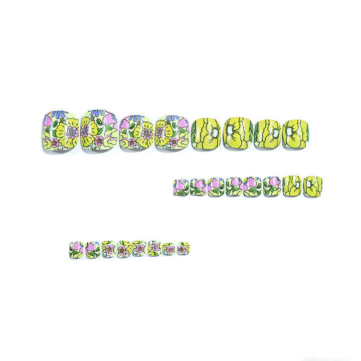 Floral Pedicure Nail Art Kalsten