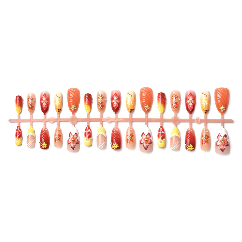 Artistic Floral Press-On Nail Set Kalsten 1790636735