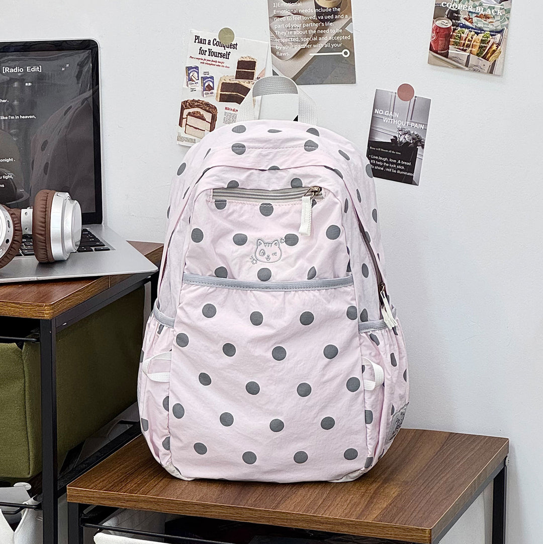 Stylish Polka Dot Casual Backpack Kalsten 1791205343