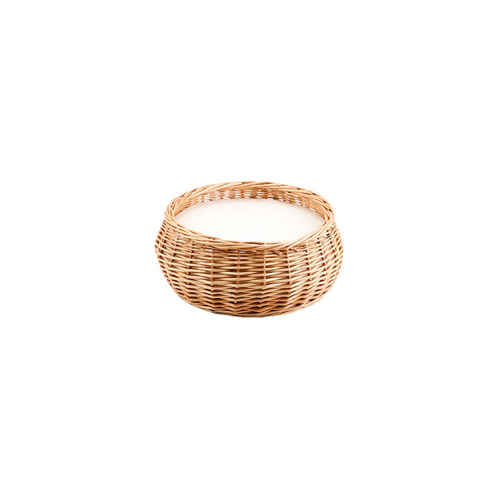 Handcrafted Round Wicker Storage Basket Kalsten
