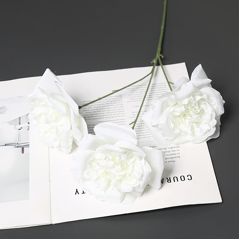 Elegant Faux Peony Stem for Home Decor Display